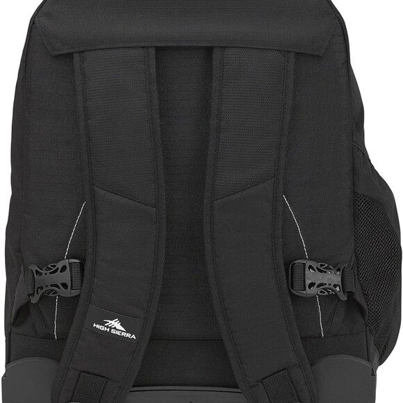 High Sierra Powerglide Wheeled Rolling Backpack Large, Black - Picture 3 of 5